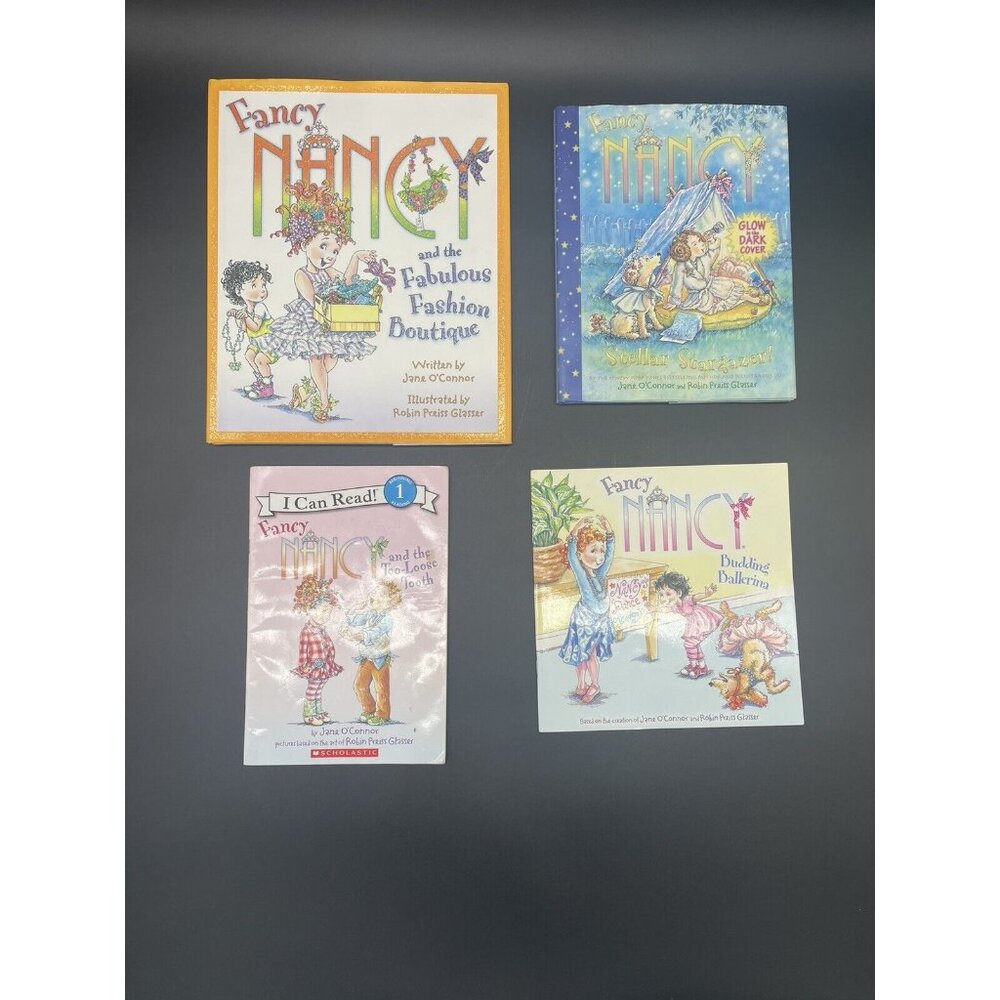 Fancy Nancy Books Lot of 4 Children’s Girls Jane O’Conner Hardback Paperback